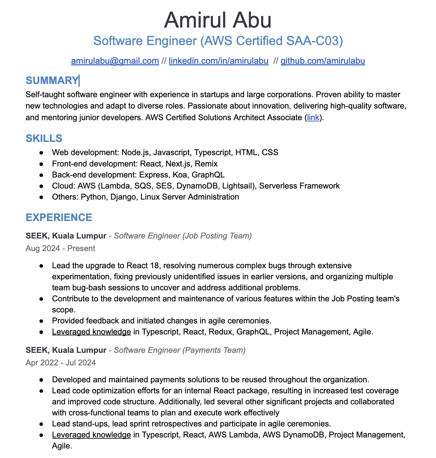 resume 2025 new parts